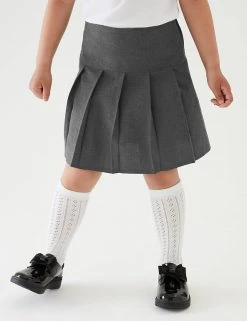 M&S Collection 2pk Girls' Crease Resistant School Skirts (2-16 Yrs) -School Uniform Sales Store SD 04 T76 0197 T0 X EC 1