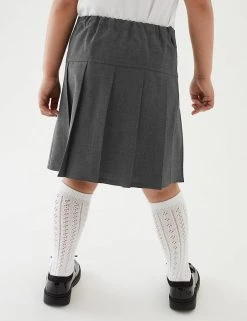 M&S Collection 2pk Girls' Crease Resistant School Skirts (2-16 Yrs) -School Uniform Sales Store SD 04 T76 0197 T0 X EC 2