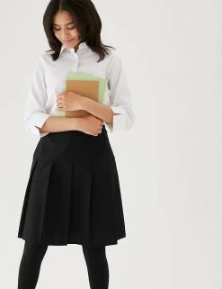 M&S Collection 2pk Girls' Crease Resistant School Skirts (2-16 Yrs) -School Uniform Sales Store SD 04 T76 0197 Y0 X EC 0