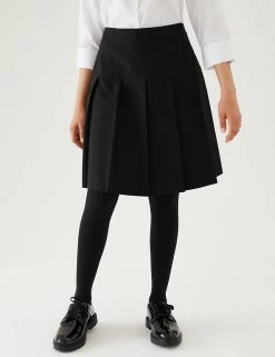 M&S Collection 2pk Girls' Crease Resistant School Skirts (2-16 Yrs) -School Uniform Sales Store SD 04 T76 0197 Y0 X EC 1