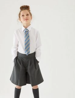 M&S Collection Trousers Girls' Pleat Front School Culottes (2-18 Yrs)