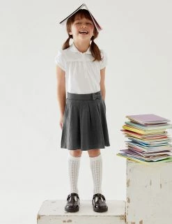 M&S Collection Skirts Girls' Cotton Pleated School Skirt (2-14 Yrs) 17 M&S Collection Skirts Girls' Cotton Pleated School Skirt (2-14 Yrs) -School Uniform Sales Store SD 04 T76 0321 T0 X EC 0