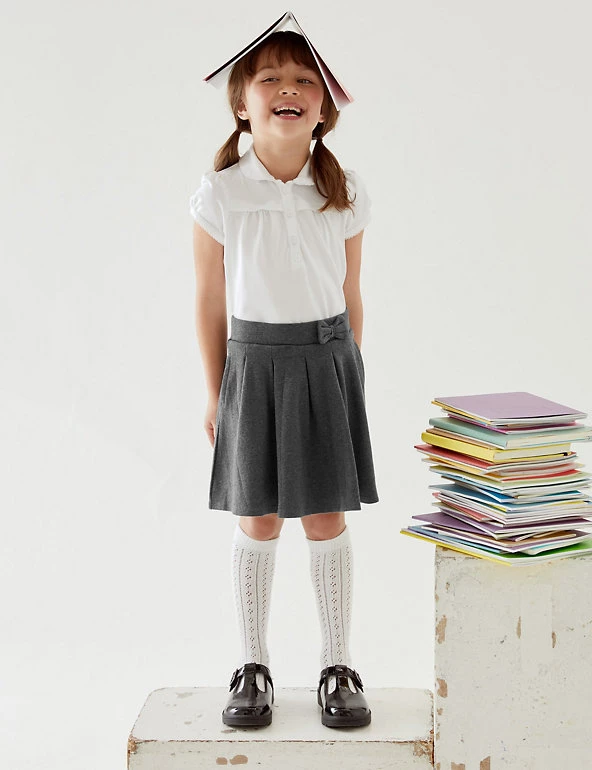 M&S Collection Skirts Girls' Cotton Pleated School Skirt (2-14 Yrs) 8 M&S Collection Skirts Girls' Cotton Pleated School Skirt (2-14 Yrs) - Image 6