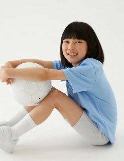M&S Collection PE Kit 2pk Girls' Cotton With Stretch School Shorts (2-16 Yrs) -School Uniform Sales Store SD 04 T76 1033 T0 X EC 0