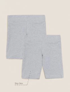 M&S Collection PE Kit 2pk Girls' Cotton With Stretch School Shorts (2-16 Yrs) -School Uniform Sales Store SD 04 T76 1033 T0 X EC 90