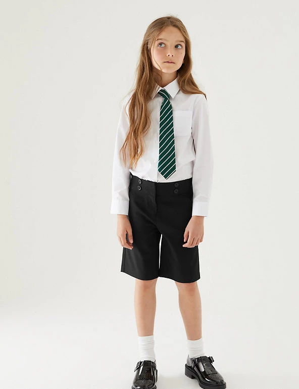M&S Collection Girls' Regular Fit School Shorts (2-16 Yrs) 10 M&S Collection Girls' Regular Fit School Shorts (2-16 Yrs) - Image 8