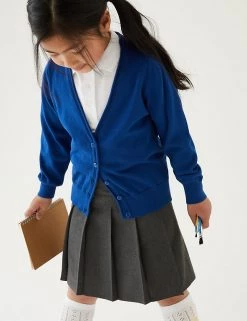 M&S Collection Cardigans 2pk Girls' Pure Cotton School Cardigan (3-18 Yrs) -School Uniform Sales Store SD 04 T76 1371 E0 X EC 0