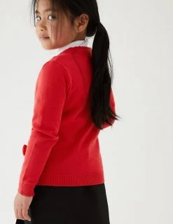 M&S Collection Cardigans Girls’ Pure Cotton Bow Pocket School Cardigan (3-18 Yrs) 25 M&S Collection Cardigans Girls’ Pure Cotton Bow Pocket School Cardigan (3-18 Yrs) -School Uniform Sales Store SD 04 T76 1373 B0 X EC 2