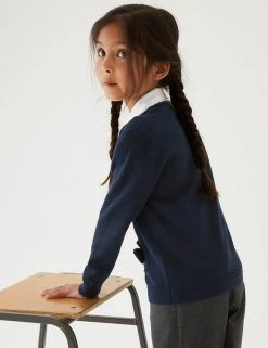 M&S Collection Cardigans Girls’ Pure Cotton Bow Pocket School Cardigan (3-18 Yrs) 37 M&S Collection Cardigans Girls’ Pure Cotton Bow Pocket School Cardigan (3-18 Yrs) -School Uniform Sales Store SD 04 T76 1373 F0 X EC 2