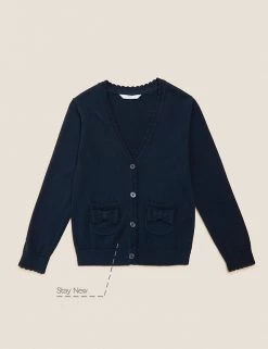 M&S Collection Cardigans Girls’ Pure Cotton Bow Pocket School Cardigan (3-18 Yrs) 35 M&S Collection Cardigans Girls’ Pure Cotton Bow Pocket School Cardigan (3-18 Yrs) -School Uniform Sales Store SD 04 T76 1373 F0 X EC 90