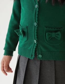 M&S Collection Cardigans Girls’ Pure Cotton Bow Pocket School Cardigan (3-18 Yrs) 40 M&S Collection Cardigans Girls’ Pure Cotton Bow Pocket School Cardigan (3-18 Yrs) -School Uniform Sales Store SD 04 T76 1373 J0 X EC 1