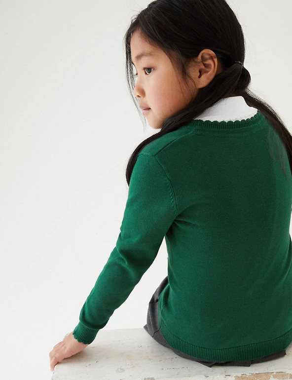 M&S Collection Cardigans Girls’ Pure Cotton Bow Pocket School Cardigan (3-18 Yrs) 22 M&S Collection Cardigans Girls’ Pure Cotton Bow Pocket School Cardigan (3-18 Yrs) - Image 20