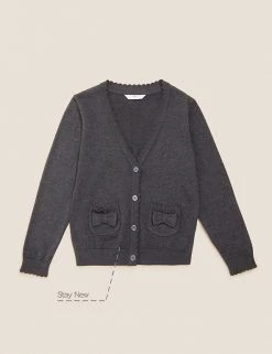 M&S Collection Cardigans Girls’ Pure Cotton Bow Pocket School Cardigan (3-18 Yrs) 27 M&S Collection Cardigans Girls’ Pure Cotton Bow Pocket School Cardigan (3-18 Yrs) -School Uniform Sales Store SD 04 T76 1373 T0 X EC 90