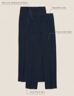 M&S Collection 2pk Girls' Skinny Leg School Trousers (2-18 Yrs) -School Uniform Sales Store SD 04 T76 1426 F0 X EC 90