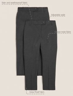 M&S Collection 2pk Girls' Skinny Leg School Trousers (2-18 Yrs) -School Uniform Sales Store SD 04 T76 1426 T0 X EC 90