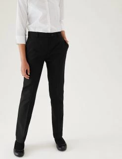 M&S Collection 2pk Girls' Skinny Leg School Trousers (2-18 Yrs) -School Uniform Sales Store SD 04 T76 1426 Y0 X EC 1