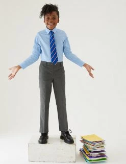 M&S Collection 2pk Girls' Easy Dressing Slim Leg School Trousers (3-18 Yrs) -School Uniform Sales Store SD 04 T76 1427 T0 X EC 0