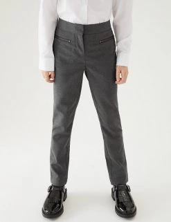 M&S Collection Girls' Super Skinny Zip School Trousers (2-18 Yrs) -School Uniform Sales Store SD 04 T76 1433 T0 X EC 1