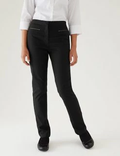 M&S Collection Girls' Super Skinny Zip School Trousers (2-18 Yrs) -School Uniform Sales Store SD 04 T76 1433 Y0 X EC 1