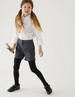 M&S Collection School Girls' Regular Leg Shorts (2-16 Yrs)