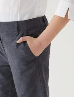 M&S Collection School 2pk Girls' Slim Leg Shorts (2-16 Yrs) -School Uniform Sales Store SD 04 T76 1435 T0 X EC 4