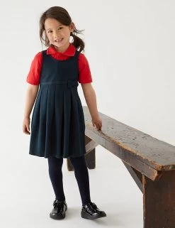 M&S Collection Dresses Girls' Cotton Knitted School Pinafore (2-12 Yrs) -School Uniform Sales Store SD 04 T76 1729 F4 X EC 0
