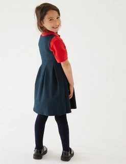 M&S Collection Dresses Girls' Cotton Knitted School Pinafore (2-12 Yrs) -School Uniform Sales Store SD 04 T76 1729 F4 X EC 2