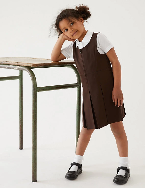 M&S Collection Dresses Girls' Permanent Pleats School Pinafore (2-12 Yrs) 11 M&S Collection Dresses Girls' Permanent Pleats School Pinafore (2-12 Yrs) - Image 9