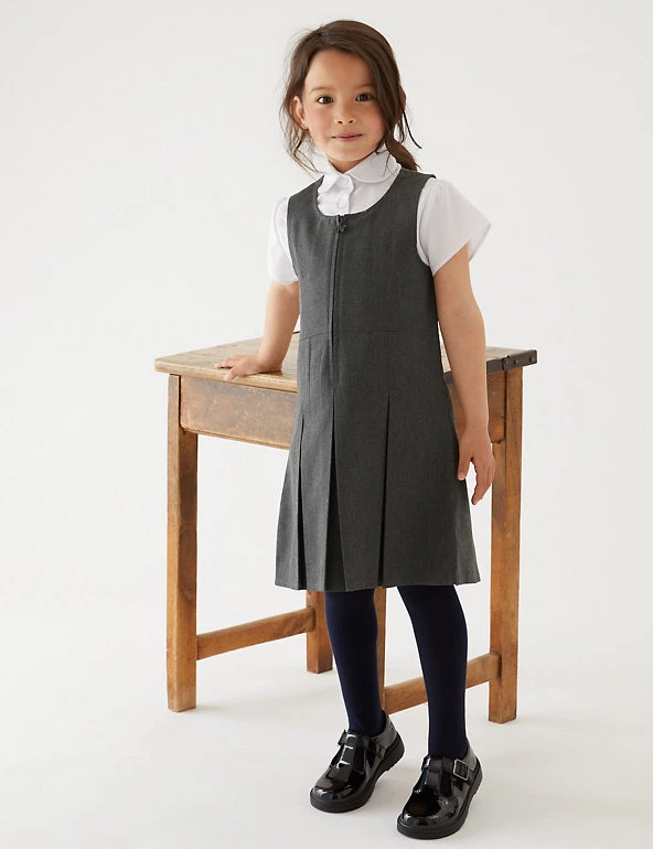 M&S Collection Dresses Girls' Permanent Pleats School Pinafore (2-12 Yrs) 3 M&S Collection Dresses Girls' Permanent Pleats School Pinafore (2-12 Yrs)