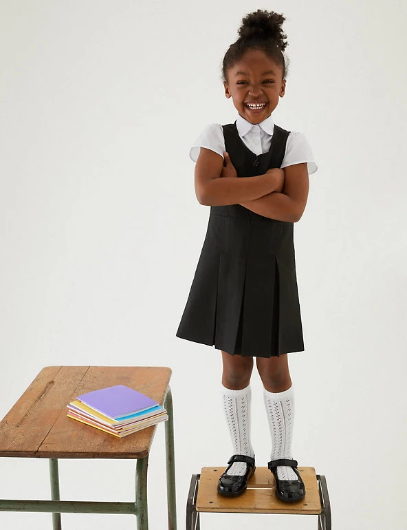 M&S Collection Dresses Girls' Permanent Pleats School Pinafore (2-12 Yrs) 7 M&S Collection Dresses Girls' Permanent Pleats School Pinafore (2-12 Yrs) - Image 5