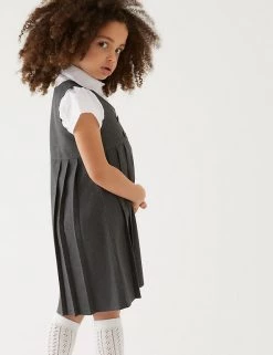 M&S Collection Dresses Girls' Permanent Pleats School Pinafore (2-12 Yrs) -School Uniform Sales Store SD 04 T76 1755 T0 X EC 2