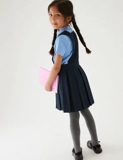M&S Collection Dresses Girls' Permanent Pleats School Pinafore (2-12 Yrs) -School Uniform Sales Store SD 04 T76 1756 F0 X EC 2