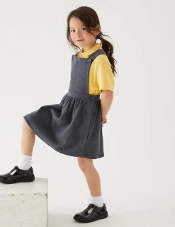 M&S Collection Dresses Girls' Cotton Rich School Pinafore (2-12 Yrs)