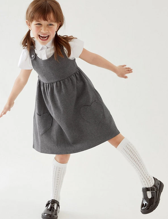 M&S Collection Dresses School Girls' Cotton Pinafore (2-12 Yrs) 3 M&S Collection Dresses School Girls' Cotton Pinafore (2-12 Yrs)