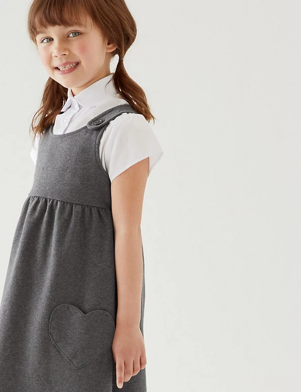 M&S Collection Dresses School Girls' Cotton Pinafore (2-12 Yrs) 5 M&S Collection Dresses School Girls' Cotton Pinafore (2-12 Yrs) - Image 3