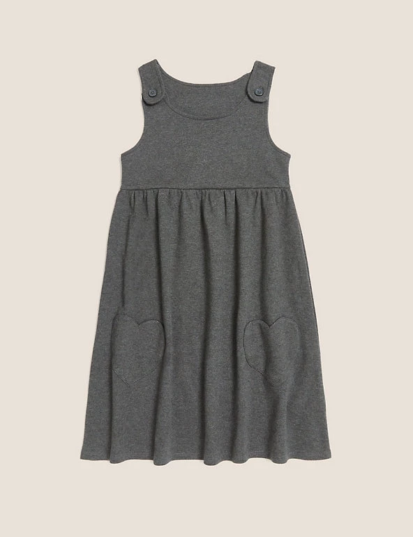 M&S Collection Dresses School Girls' Cotton Pinafore (2-12 Yrs) 4 M&S Collection Dresses School Girls' Cotton Pinafore (2-12 Yrs) - Image 2