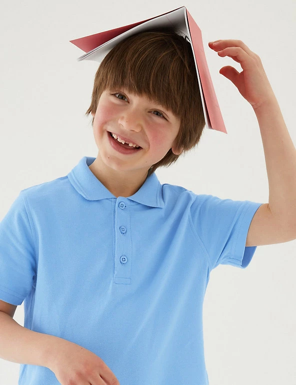 M&S Collection Polo-shirts 3pk Unisex Pure Cotton School Polo Shirts (2-16 Yrs) 30 M&S Collection Polo-shirts 3pk Unisex Pure Cotton School Polo Shirts (2-16 Yrs) - Image 28