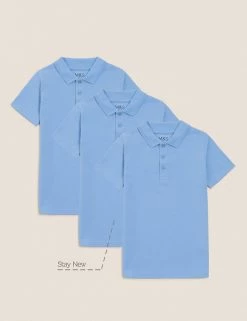 M&S Collection Polo-shirts 3pk Unisex Pure Cotton School Polo Shirts (2-16 Yrs) 60 M&S Collection Polo-shirts 3pk Unisex Pure Cotton School Polo Shirts (2-16 Yrs) -School Uniform Sales Store SD 04 T76 2051 E0 X EC 90