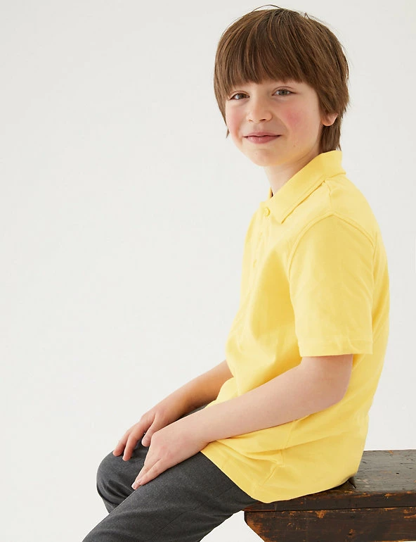 M&S Collection Polo-shirts 3pk Unisex Pure Cotton School Polo Shirts (2-16 Yrs) 17 M&S Collection Polo-shirts 3pk Unisex Pure Cotton School Polo Shirts (2-16 Yrs) - Image 15