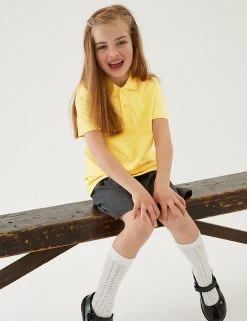 M&S Collection Polo-shirts 3pk Unisex Pure Cotton School Polo Shirts (2-16 Yrs) 49 M&S Collection Polo-shirts 3pk Unisex Pure Cotton School Polo Shirts (2-16 Yrs) -School Uniform Sales Store SD 04 T76 2051 R0 X EC 2