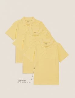 M&S Collection Polo-shirts 3pk Unisex Pure Cotton School Polo Shirts (2-16 Yrs) 47 M&S Collection Polo-shirts 3pk Unisex Pure Cotton School Polo Shirts (2-16 Yrs) -School Uniform Sales Store SD 04 T76 2051 R0 X EC 90