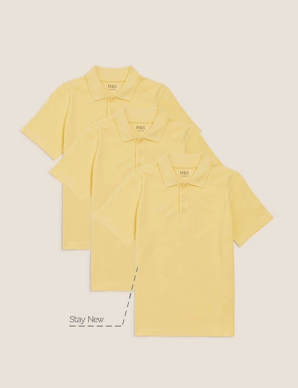 M&S Collection Polo-shirts 3pk Unisex Pure Cotton School Polo Shirts (2-16 Yrs) 16 M&S Collection Polo-shirts 3pk Unisex Pure Cotton School Polo Shirts (2-16 Yrs) - Image 14