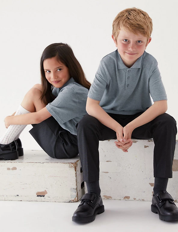 M&S Collection Polo-shirts 3pk Unisex Pure Cotton School Polo Shirts (2-16 Yrs) 9 M&S Collection Polo-shirts 3pk Unisex Pure Cotton School Polo Shirts (2-16 Yrs) - Image 7