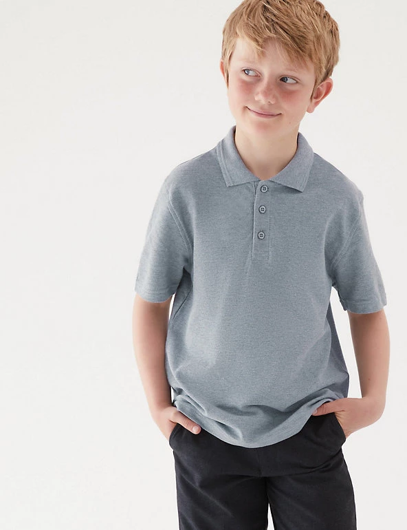 M&S Collection Polo-shirts 3pk Unisex Pure Cotton School Polo Shirts (2-16 Yrs) 11 M&S Collection Polo-shirts 3pk Unisex Pure Cotton School Polo Shirts (2-16 Yrs) - Image 9