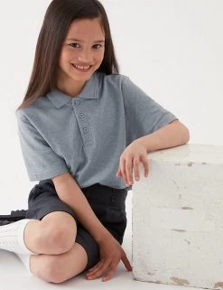 M&S Collection Polo-shirts 3pk Unisex Pure Cotton School Polo Shirts (2-16 Yrs) 43 M&S Collection Polo-shirts 3pk Unisex Pure Cotton School Polo Shirts (2-16 Yrs) -School Uniform Sales Store SD 04 T76 2051 T0 X EC 2