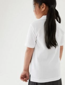 M&S Collection Polo-shirts 2pk Girls' Stain Resist School Polo Shirts (2-16 Yrs) -School Uniform Sales Store SD 04 T76 2054 Z0 X EC 2