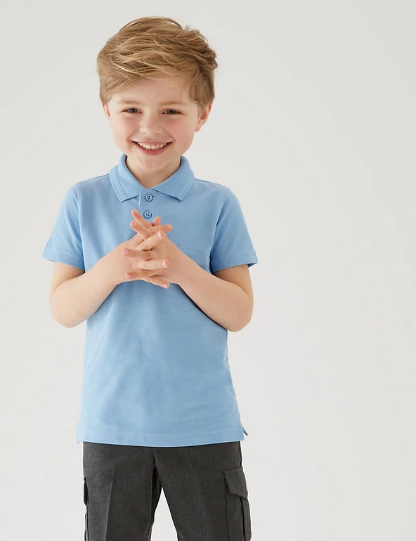 M&S Collection Polo-shirts 2pk Boys' Slim Fit School Polo Shirts (2-16 Yrs) 7 M&S Collection Polo-shirts 2pk Boys' Slim Fit School Polo Shirts (2-16 Yrs) - Image 5