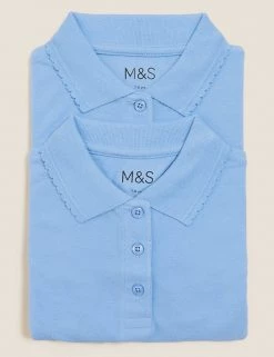M&S Collection Polo-shirts 2pk Girls' Slim Fit School Polo Shirts (2-16 Yrs) 21 M&S Collection Polo-shirts 2pk Girls' Slim Fit School Polo Shirts (2-16 Yrs) -School Uniform Sales Store SD 04 T76 2058 E0 X EC 7