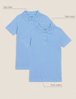 M&S Collection Polo-shirts 2pk Girls' Slim Fit School Polo Shirts (2-16 Yrs) 18 M&S Collection Polo-shirts 2pk Girls' Slim Fit School Polo Shirts (2-16 Yrs) -School Uniform Sales Store SD 04 T76 2058 E0 X EC 90