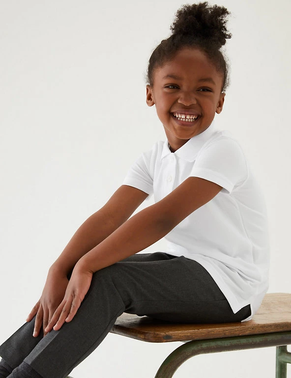 M&S Collection Polo-shirts 2pk Girls' Slim Fit School Polo Shirts (2-16 Yrs) 3 M&S Collection Polo-shirts 2pk Girls' Slim Fit School Polo Shirts (2-16 Yrs)